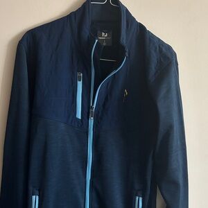 FootJoy Men's Navy Jacket with Light Blue Zippers